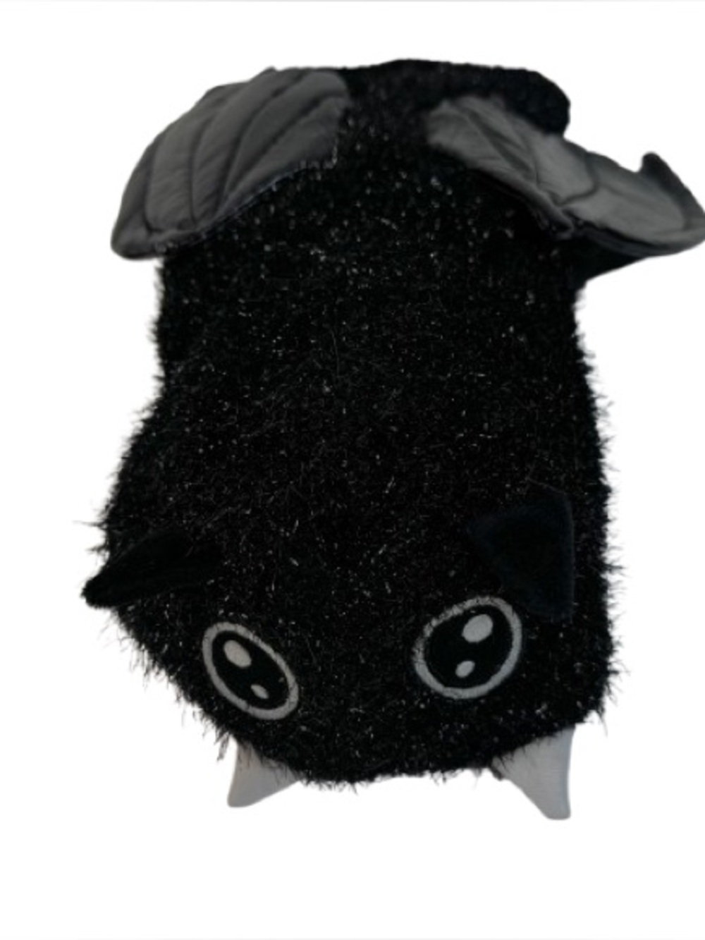 Black Fuzzy Bat Costume for Dog
